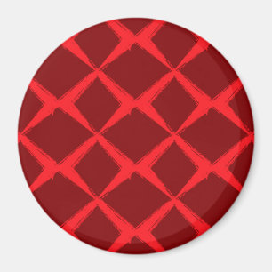 Íman Traços de pincel vermelho, legal, de tendências, u