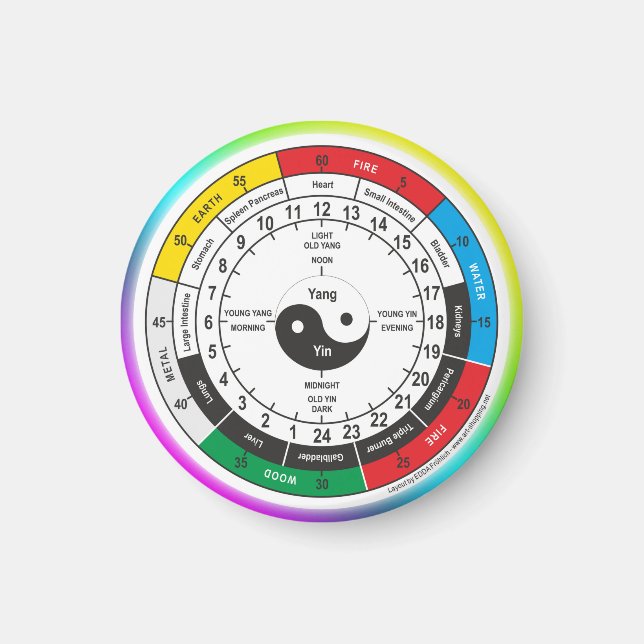 Íman Tradicional Chinês Corpo de Relógio Sti (Frente)