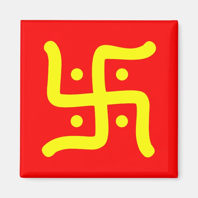 Íman tradicional hindu swastika, índio, símbolo religio (Frente)