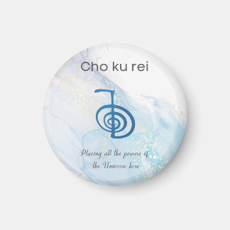 Íman Tradicional Usual Reiki Símbolo Cho Ku Rei Azul