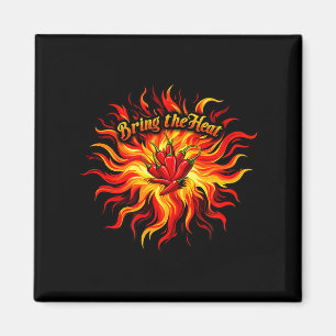 Íman Traga o calor pimenta chili flame comida quente pi