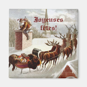 Íman Traîneau do avec de Père Noël e décoratif aima