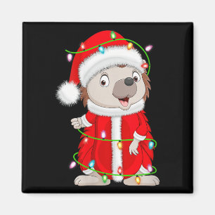 Íman Traje de Natal de Santa com Luzes de Ourico Femini