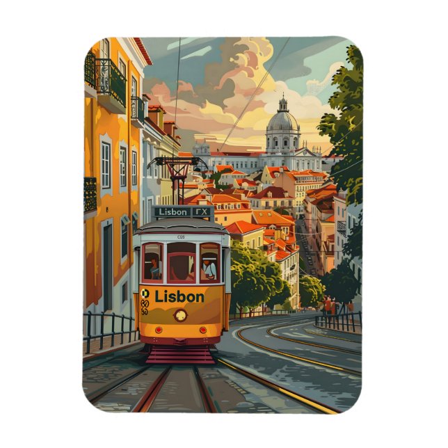 Íman Tramlines de Lisboa: Navegando no Skyline da Cidad (Vertical)