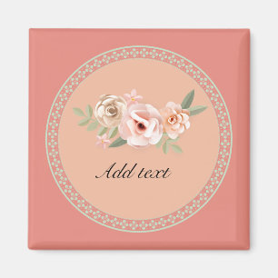 Íman Tranquilidade, belo modelo de design floral,