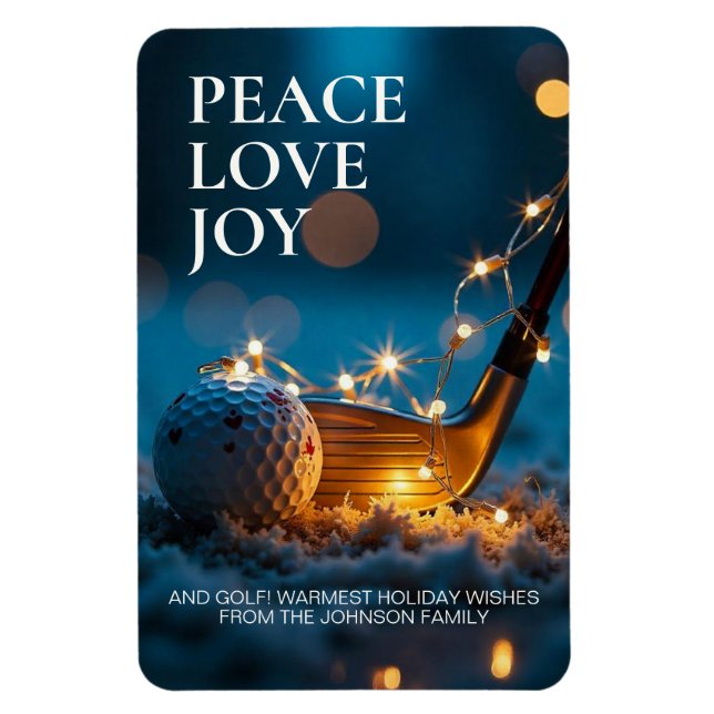 Íman Tranquilo Snowy Night Golf Natal (Vertical)