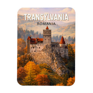 Íman Transilvania Romênia Ilustração Arte de Viagem Vin