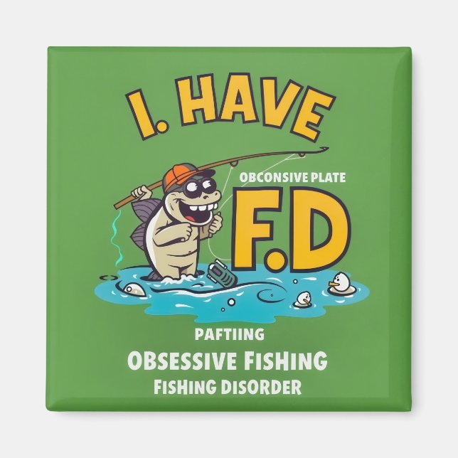 Íman Transtorno Obsessivo de Pesca (Frente)