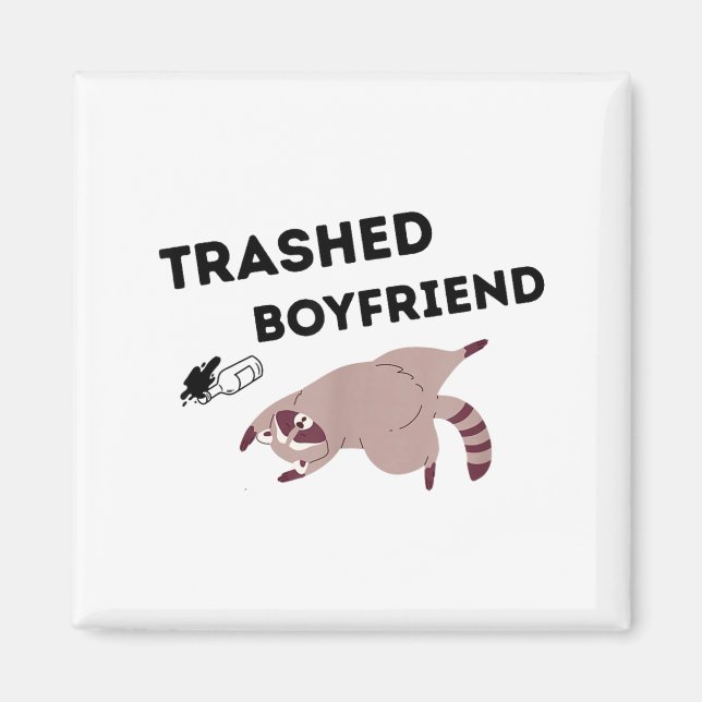 Íman Trashed Boyfriend, Funny Trashed Panda Couples Pre (Frente)