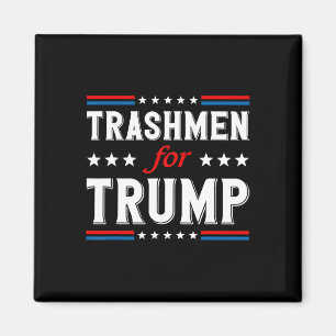 Íman Trashmen Para Trump 2024 Engraçado Garbageman Na E