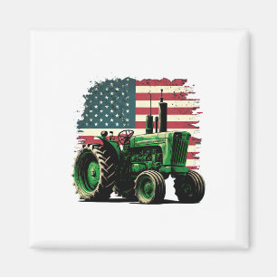 Íman Trator Agrícola Bandeira Dos EUA Trator Americano