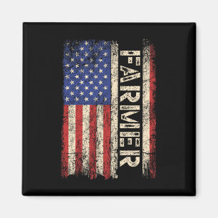 Íman Tratores de Fazendeiro Usa Bandeira Americana Patr