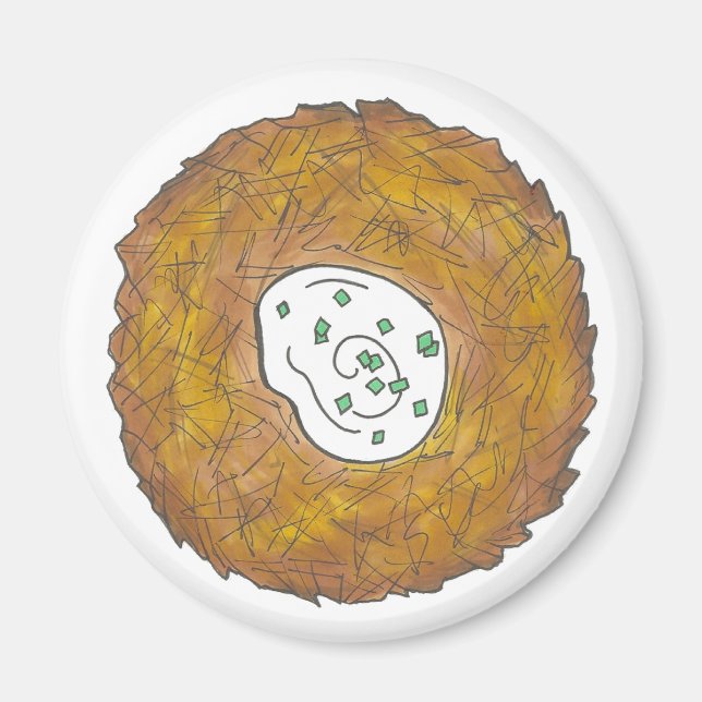 Íman Trava Batata Pancakes Deli Delicatessen Cook Chef (Frente)