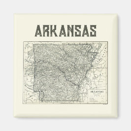 Íman Travesseira com Mapa Antigo do Arkansas