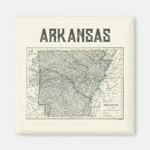 Íman Travesseira com Mapa Antigo do Arkansas