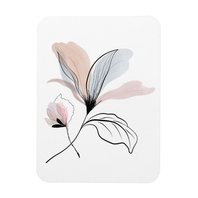Íman Travesseiro de Flores Aquarela (Vertical)