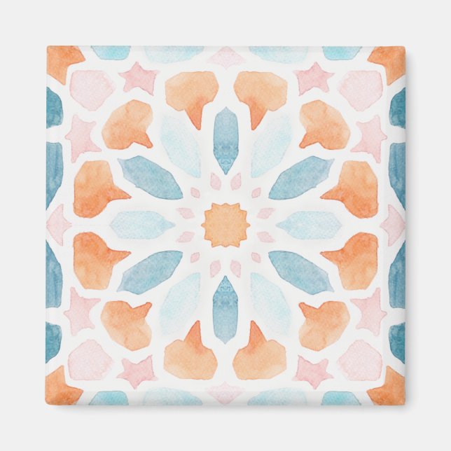 Íman travesseiro no estilo marroquino, no estilo azul e (Frente)