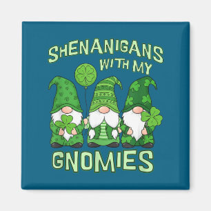 Íman Travessuras com gnomies dia de são patrício gnomo