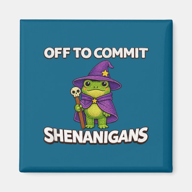 Íman Travessuras engraçadas de commit desligado Design  (Frente)