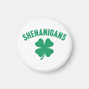Íman Travessuras Shamrock Dia de São Patrício Retro 