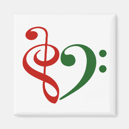 Íman Treble Clef Bass Clef Clef Heart Music Lover Natal