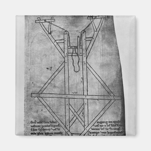 Íman Trebuchet, máquina para atirar setas (Frente)