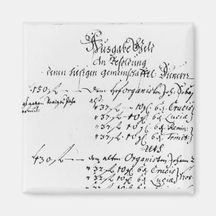 Íman Trecho do pagamento do salário de J.S. Bach