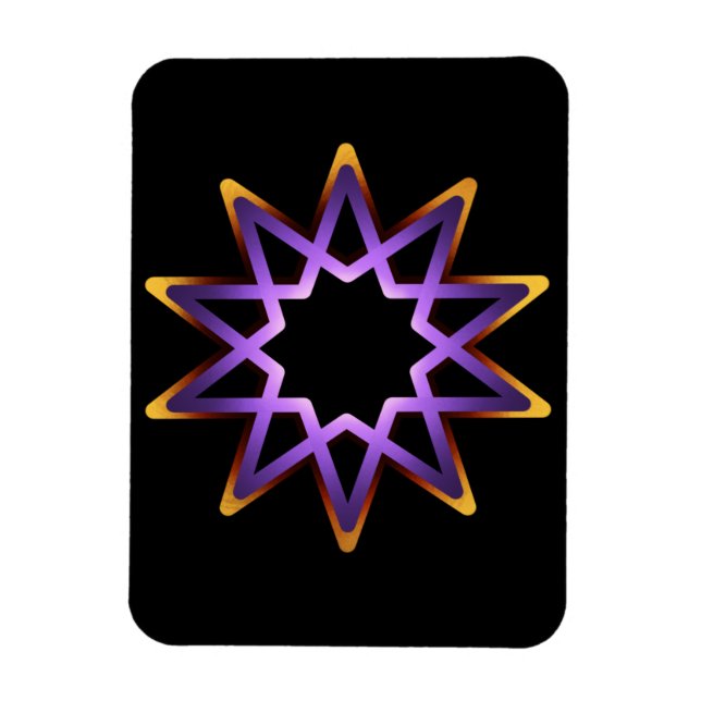Íman Tree Of Life Purple Orange Star Symbol Magnet (Vertical)