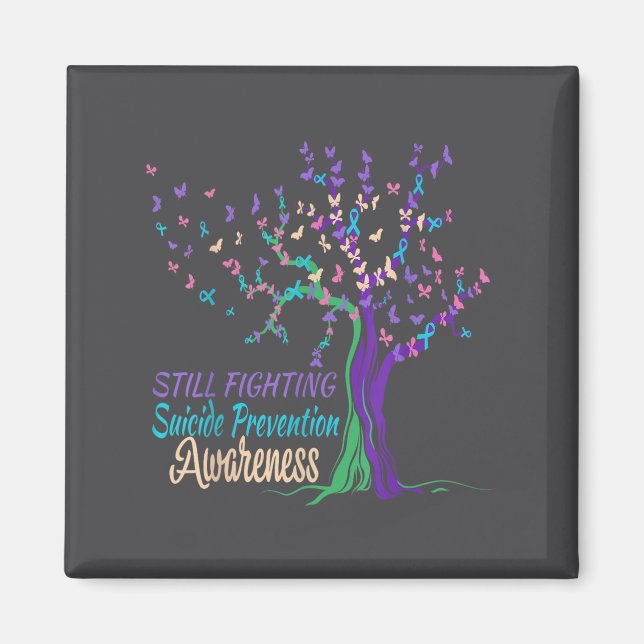 Íman Tree Ribbon Still Fighting Suicide Prevention Awar (Frente)