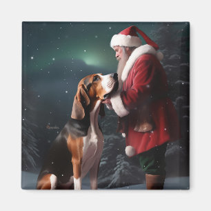 Íman Treeing Walker Coonhound Papai Noel Natal