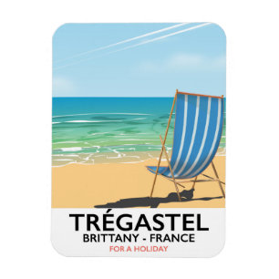 Íman Trégastel, poster de viagens de praia da Bretanha
