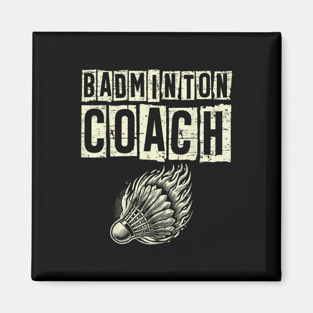 Íman Treinador de Badminton Raquete de Peteca  (Frente)