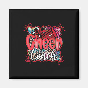 Íman Treinador de Cheer Dad Coquete Vermelho Mega Pom