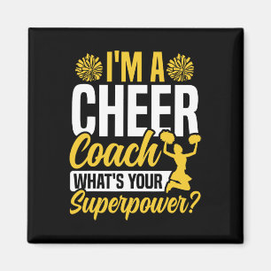 Íman Treinador de Cheerleading Cheer Eu Sou Um Treinado