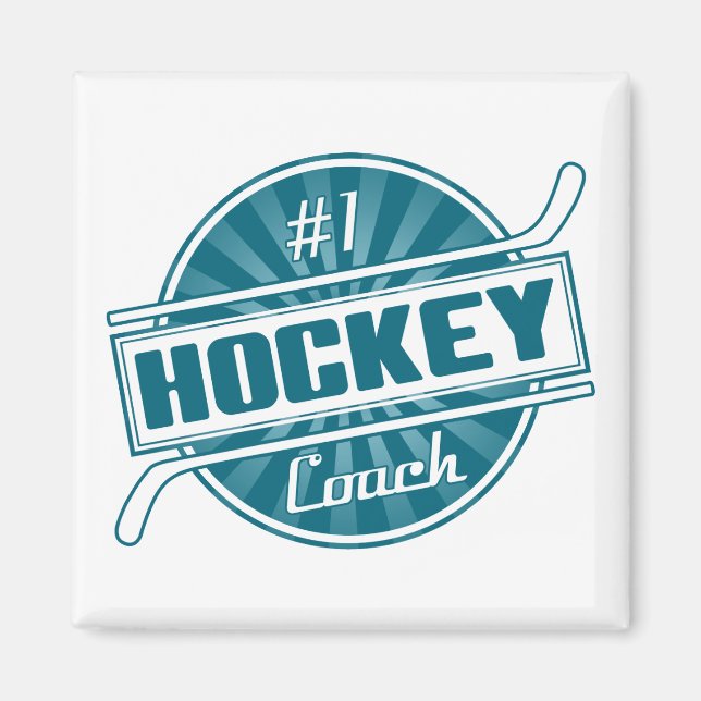 Íman Treinador de Hockey nº 1 (azul) (Frente)