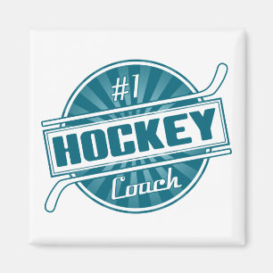 Íman Treinador de hóquei #1 (azul)