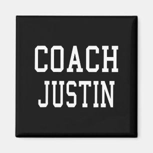 Íman Treinador Justin Futebol Personalizado Time de Fut