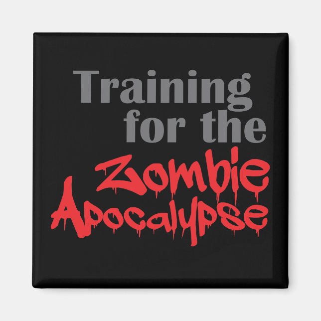 Íman Treinamento Para O Zombie Apocalypse Funny Workout (Frente)
