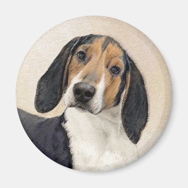 Íman Treing Walker Coonhound Painting - Arte Original (Frente)