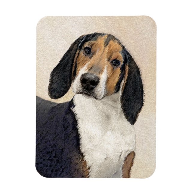 Íman Treing Walker Coonhound Painting - Arte Original (Vertical)