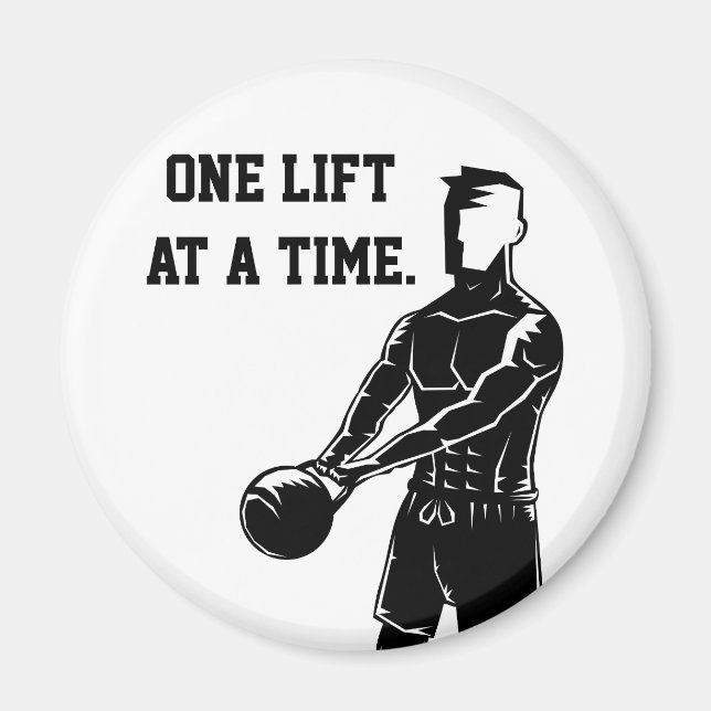 Íman Treino de Fitness com Kettlebell, Um Levantamento  (Frente)