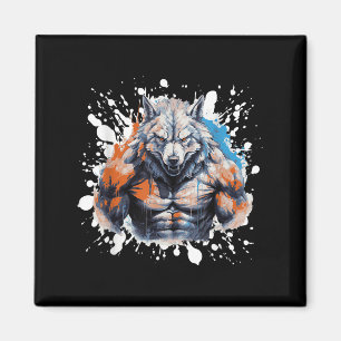Íman Treino de Lobo Academia Lutador Fisiculturista