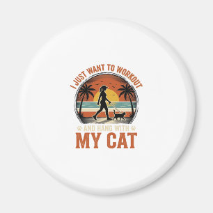 Íman Treino E Ficar Com Meu Gato Camisa Vintage Design_