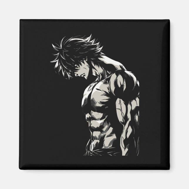 Íman Treino Motivacional de Bíceps de Personagem Mascul (Frente)