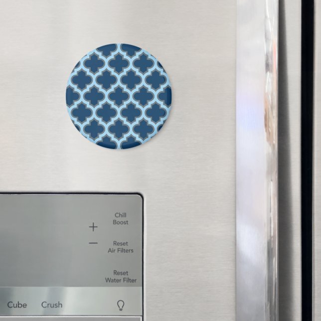 Íman Trellis Azul e Bebê, Latite, Quatrefoil (In Situ (Fridge))