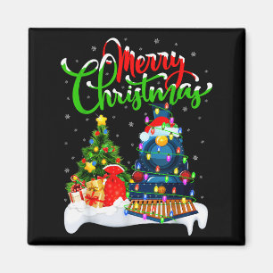 Íman Trem de Natal engraçado para amantes de trem ilumi