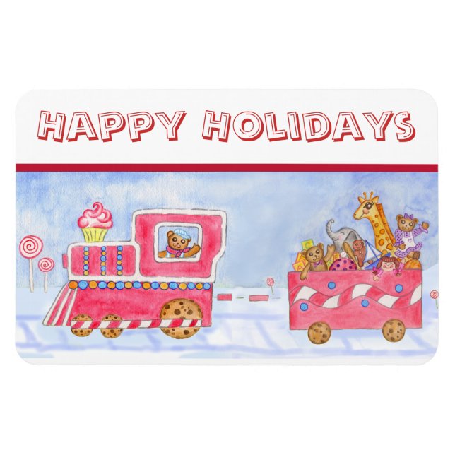 Íman Trem de Natal Flexi Magnet (Horizontal)