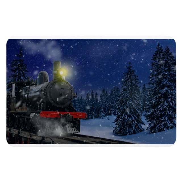 Íman Trem de Natal na neve            (Horizontal)