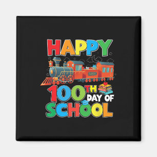 Íman Trem Ferrovia Feliz 100º Dia De Escola Crianças Me