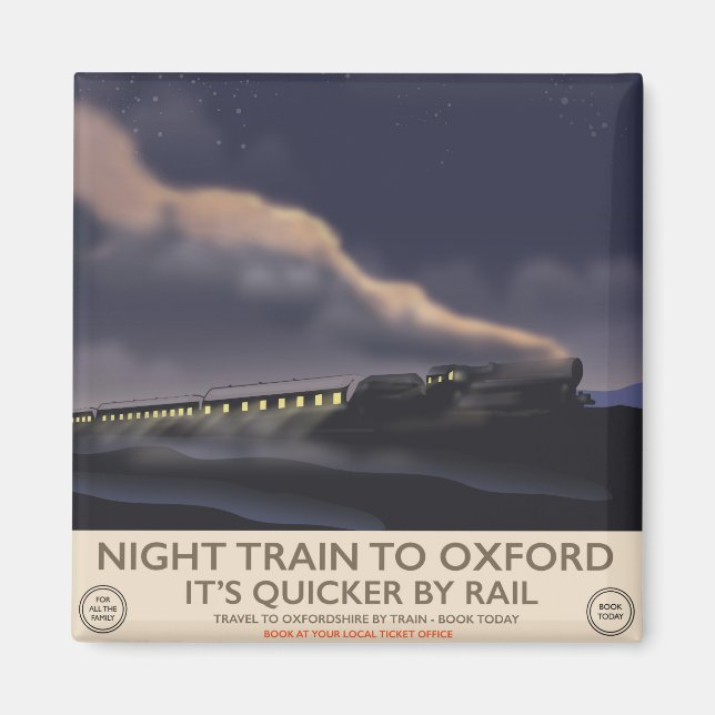 Íman Trem noturno para Oxford (Frente)